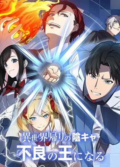 Sampul Introvert Who Returns to Another World, Become The King of Delinquents