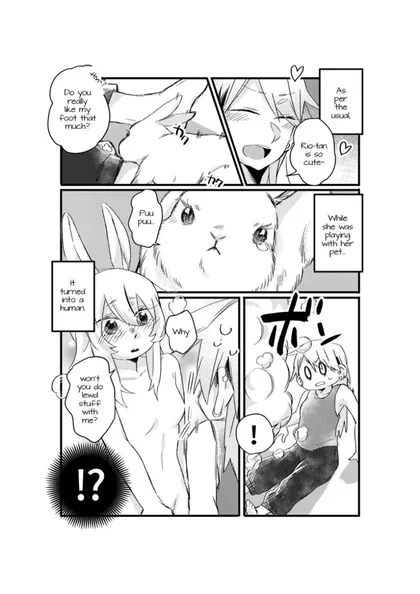 Sampul Kainushi-san ni Koi Shita Usagi-san ga, Gijinka Shite Shimau Yuri Sousaku Manga desu.